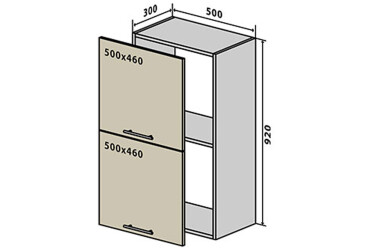 V59 Skříňka 2D 50 RioLine Luxe / RióLine Luxe Lesklý