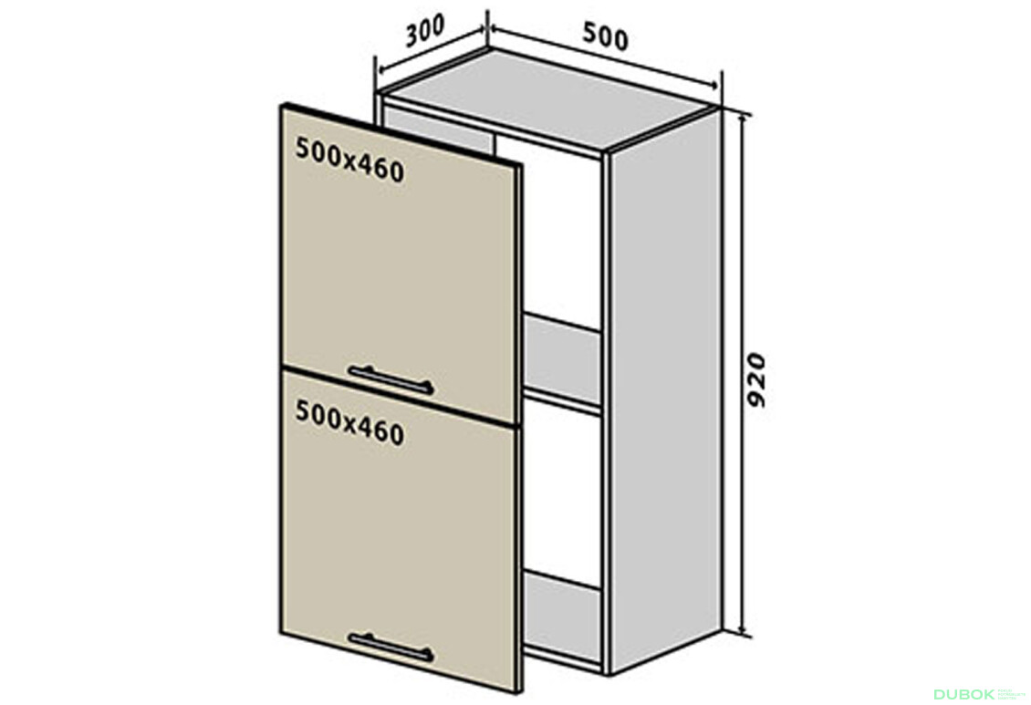 V59 Skříňka 2D 50 RioLine Luxe / RióLine Luxe Lesklý