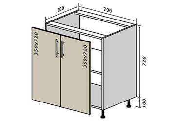 N43 Skříňka 2D 70