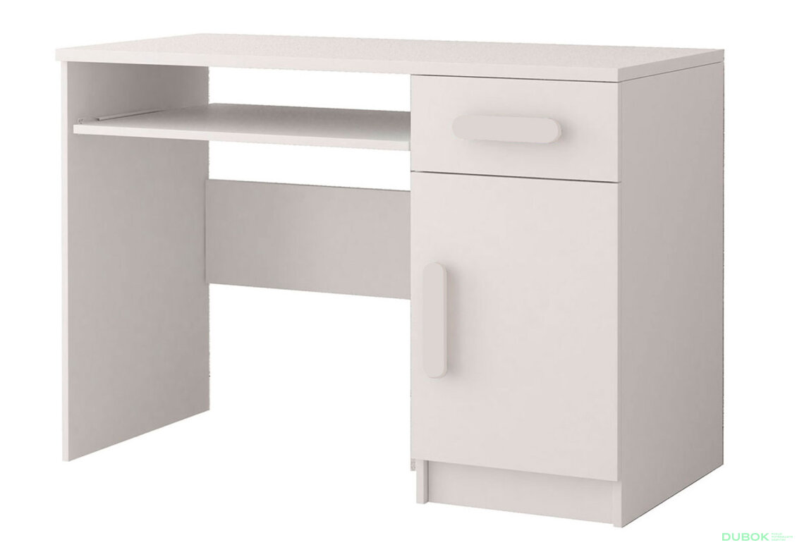 Psací stůl Smyk bílá, úchytky bílý Idczak meble