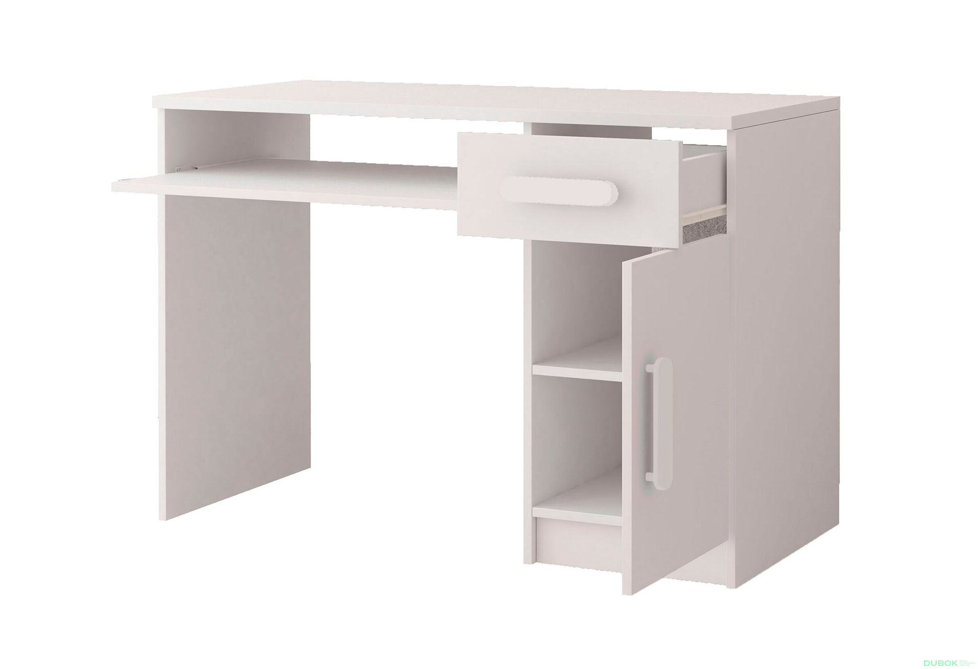 Fotografie 2 - Psací stůl Smyk bílá, úchytky bílý Idczak meble