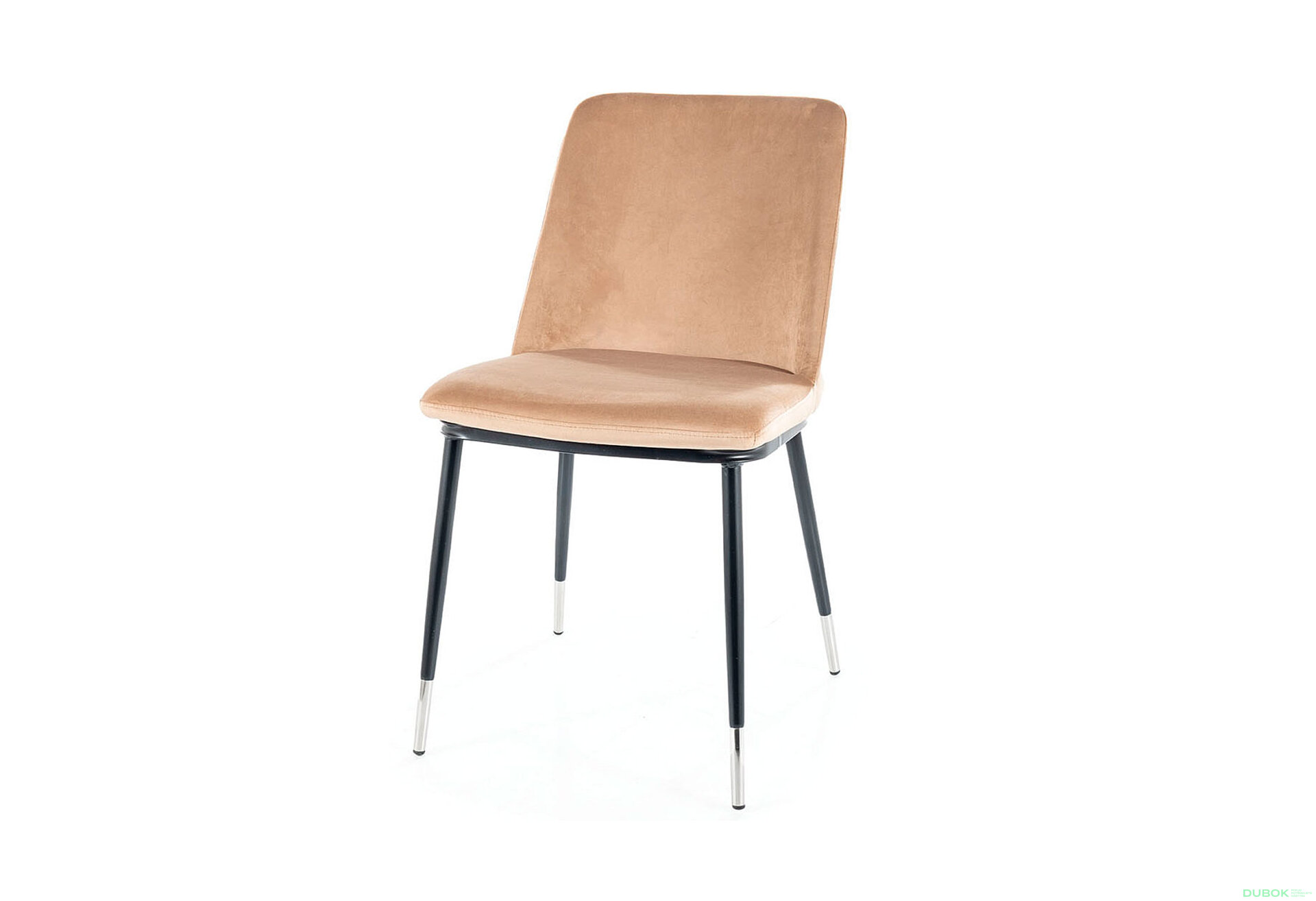 Fotografie 1 - Židle Jill Velvet béžový Bluvel 28, kov černá / chrome