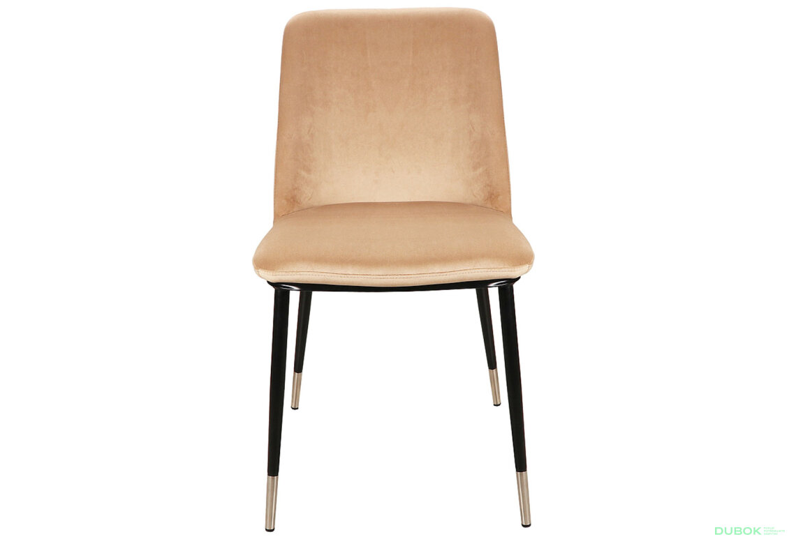Fotografie 2 - Židle Jill Velvet béžový Bluvel 28, kov černá / chrome