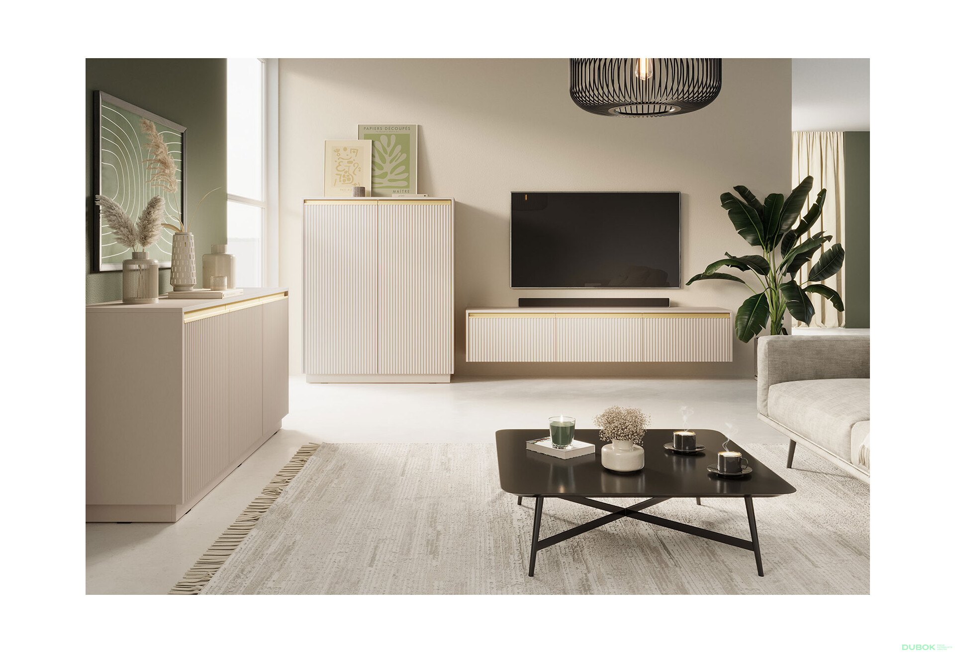 Obývací sestava I béžová Royal - Fotografie 1 Fotografie 1 - Obývací sestava I béžová Royal