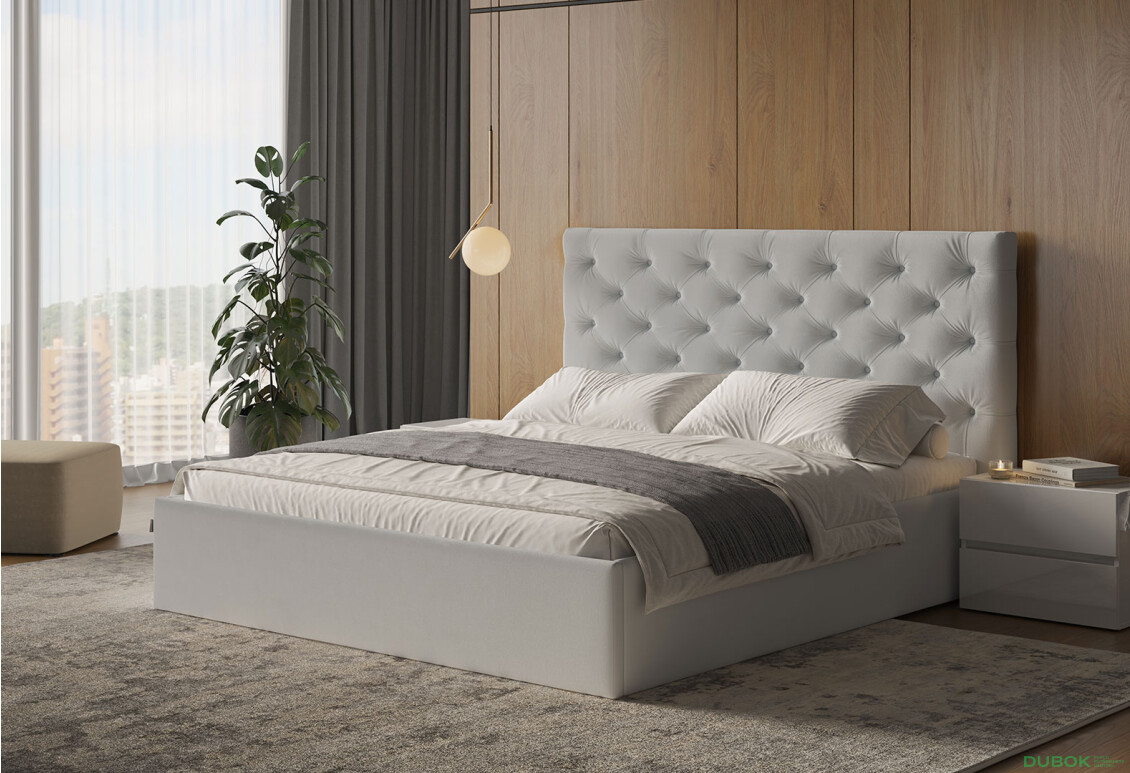 Postel s roštem, úložným prostorem Riviéra 160x200 cm Světle šedá - Fotografie 2 Fotografie 2 - Postel s roštem, úložným prostorem Riviéra 160x200 cm Světle šedá