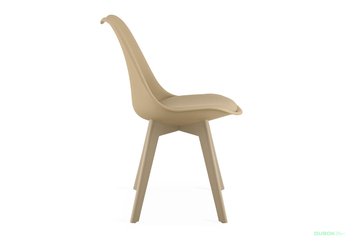 Fotografie 7 - Židle MARK tmavě béžová, béžové nohy x 1