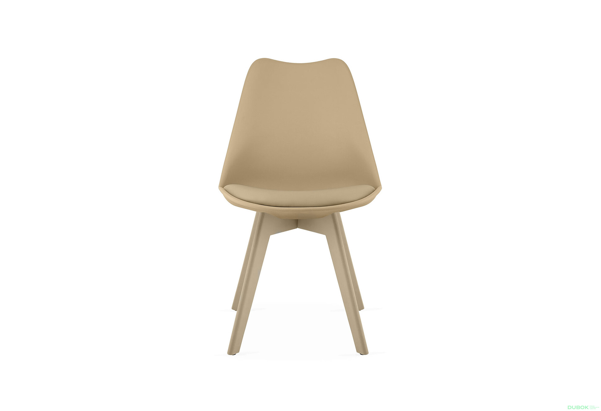 Fotografie 5 - Židle MARK tmavě béžová, béžové nohy x 1