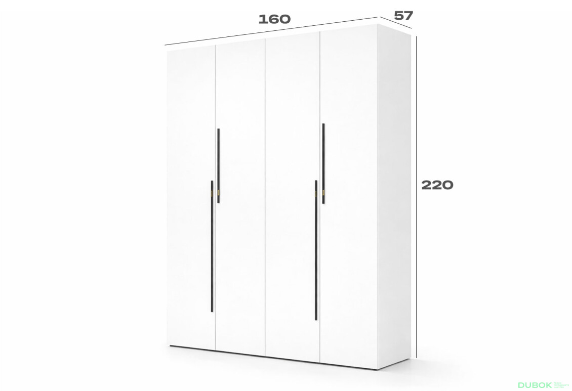 Fotografie 3 - Skříň 4D 160 cm nymphaea alba Space