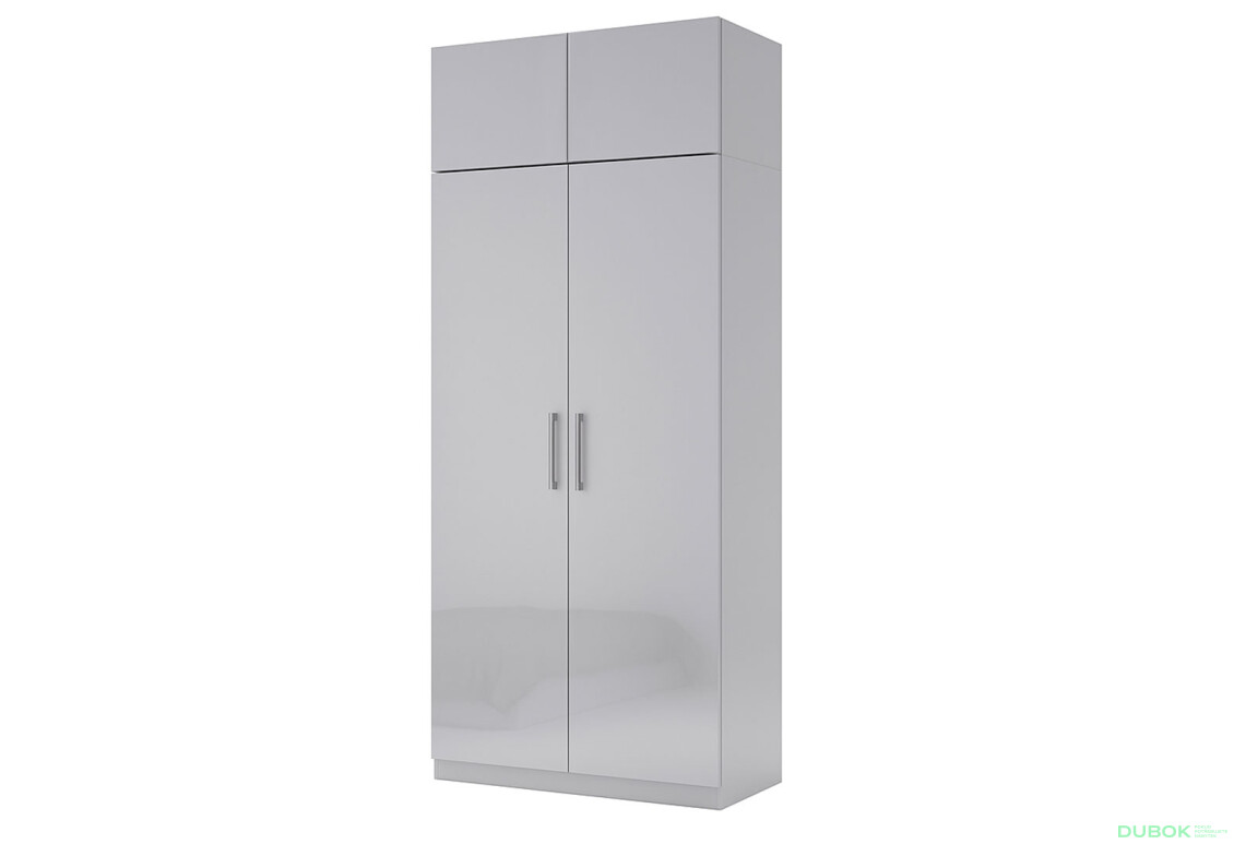 Fotografie 2 - Mezipatro 2 dveře šedý lesk Megy