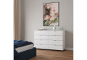 Fotografie 2 - Komoda Ron 8 s 8 zásuvkami 130x38x81 bílý
