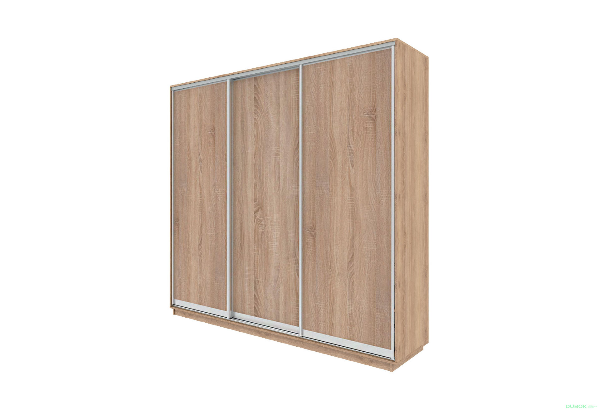 Fotografie 1 - Skříň s posuvnými dveřmi 2400x2500x600 3LTD Dub Sonoma, profil stříbrný