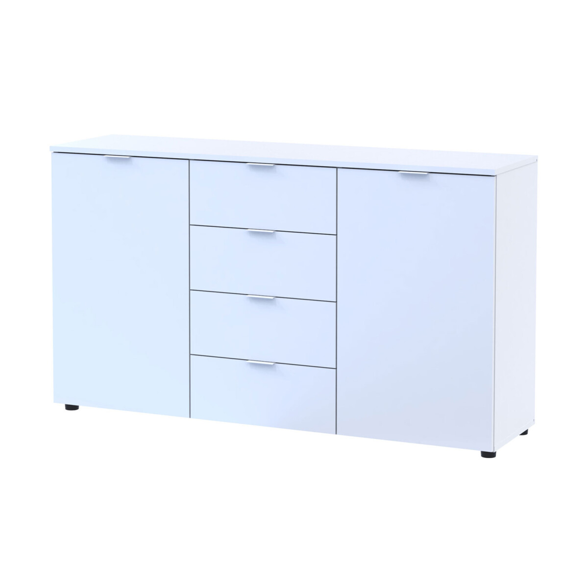 

Komoda s dvířky a 4 zásuvkami Ron 5 140 cm Bílá