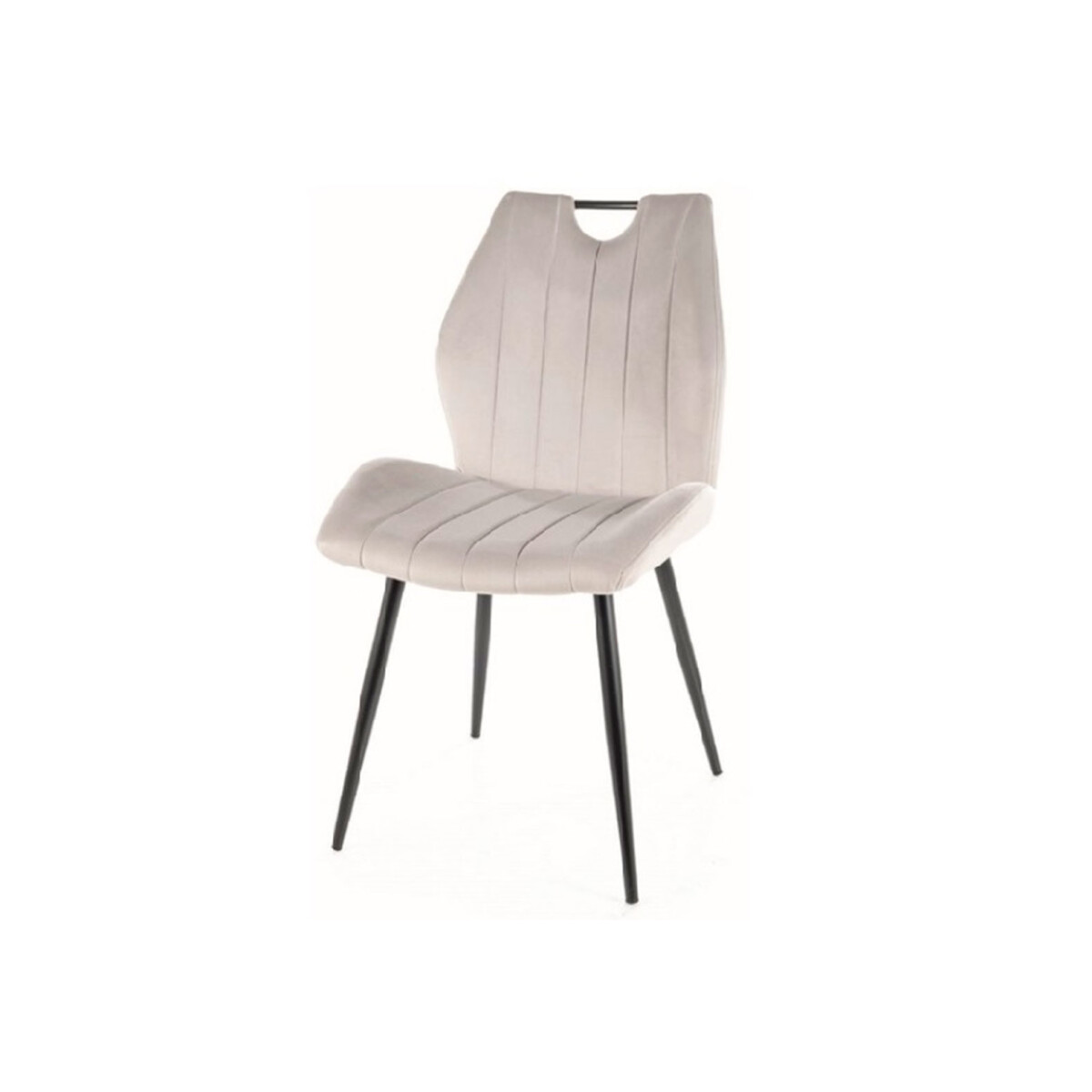 

Židle Arco Velvet světle šedý Bluvel 03, matná černá kov