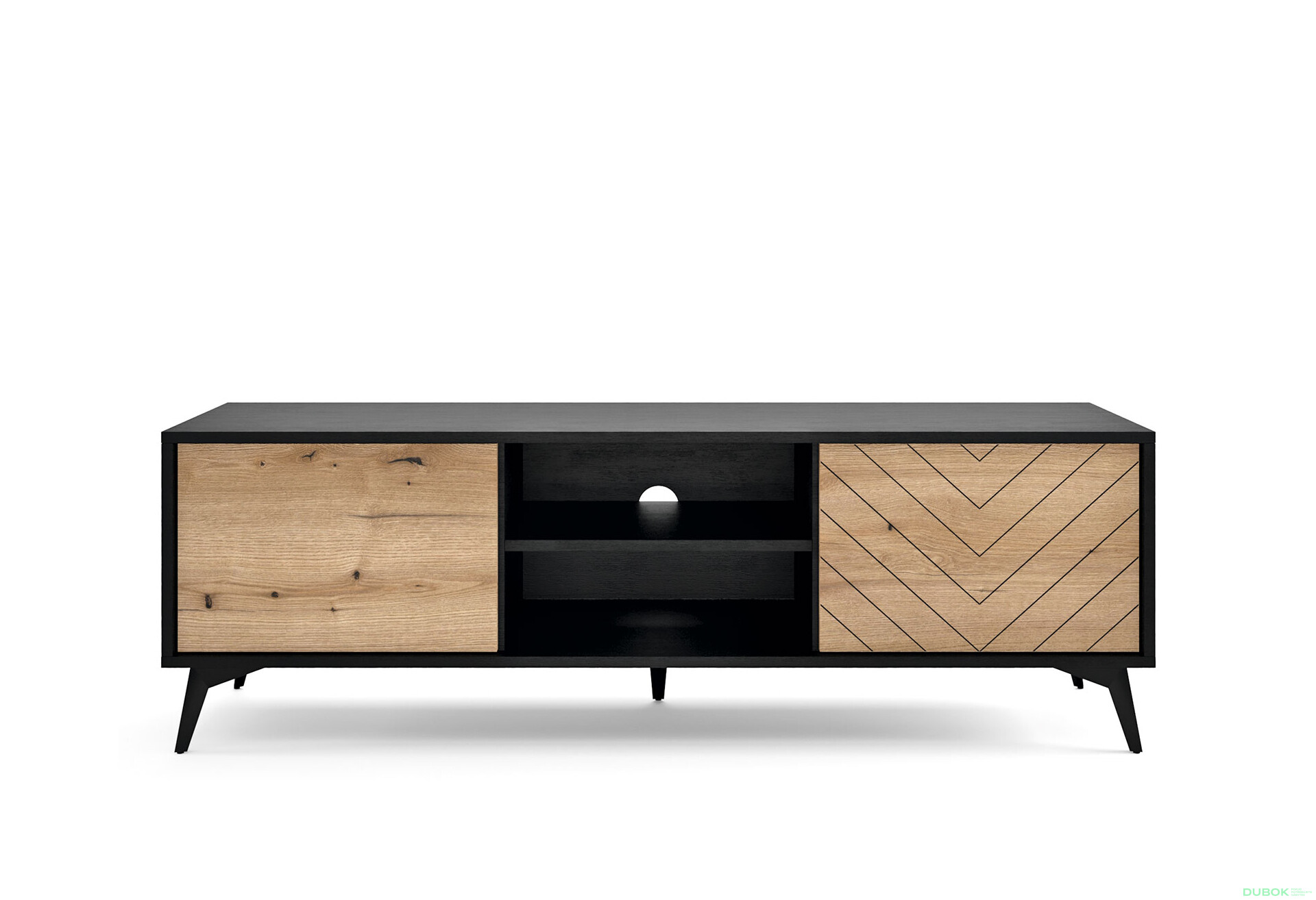 Fotografie 2 - TV stolek 154 evoke dub / černá Diamond