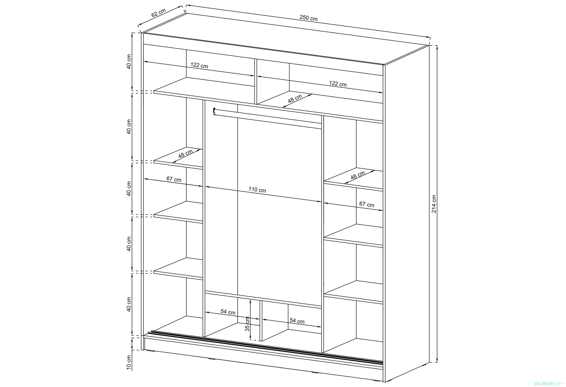 Fotografie 3 - Skříň Wiki II 250 bílý