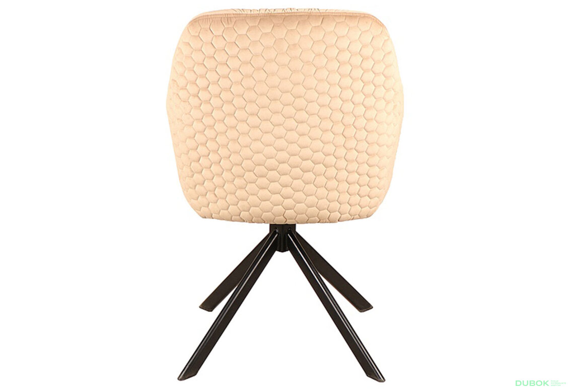 Fotografie 2 - Židle Astoria Velvet béžový Bluvel 28, matná černá kov