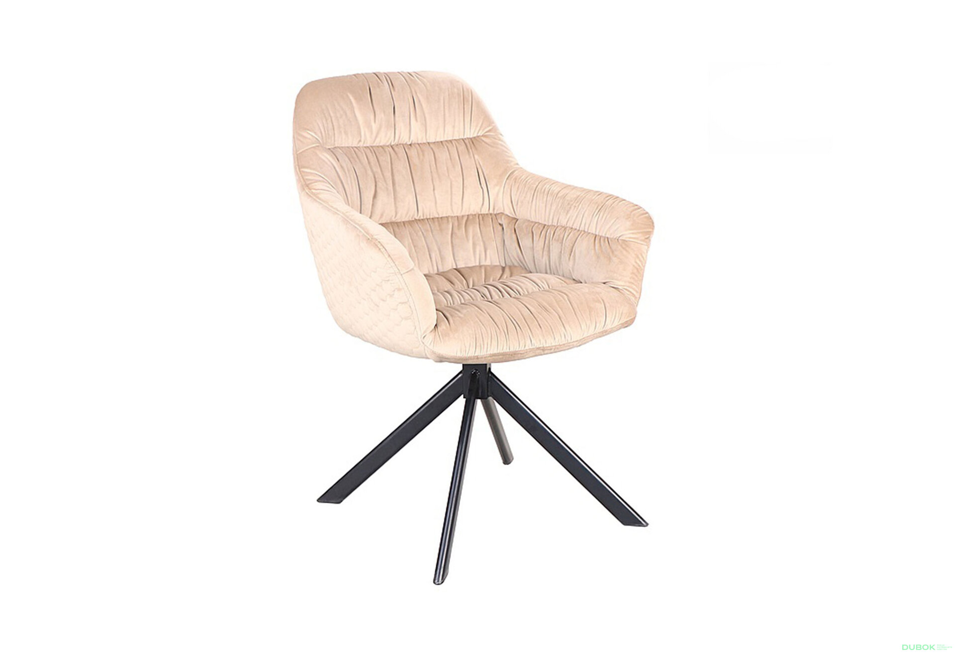Fotografie 3 - Židle Astoria Velvet béžový Bluvel 28, matná černá kov