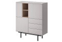 Fotografie 1 - Komoda IK100 šedá / jackson hickory Inox
