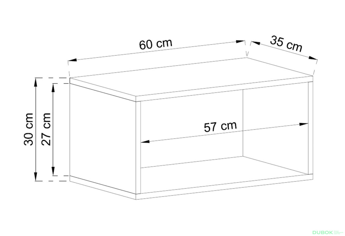 Fotografie 2 - Regál na stěnu ER60 dub artisan Enjoy