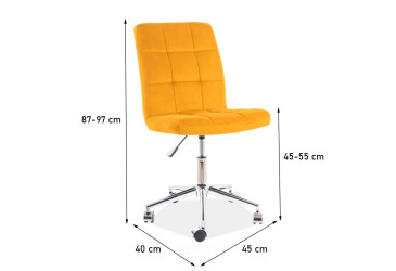 Otočné křeslo Q-020 Velvet, kari Bluvel 68