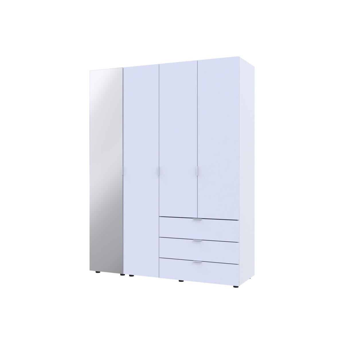 

Skříň čtyřdveřová se zrcadlem Gelar 155.2 cm Bílá