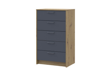 Komoda Rondi 5 zásuvek 60х40х100 dub artisan / grafit