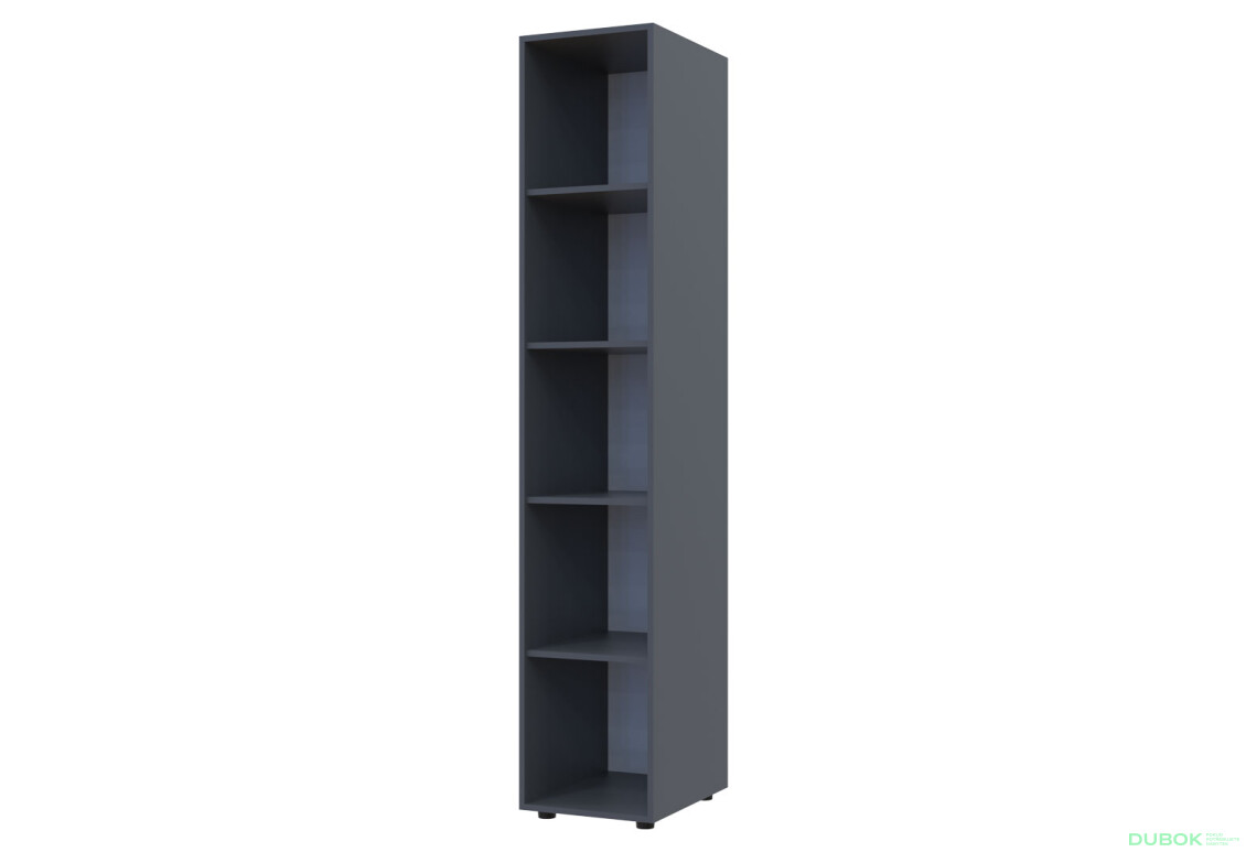 Regál otevřený Gelar 38.2x49.5x203.4 Grafit