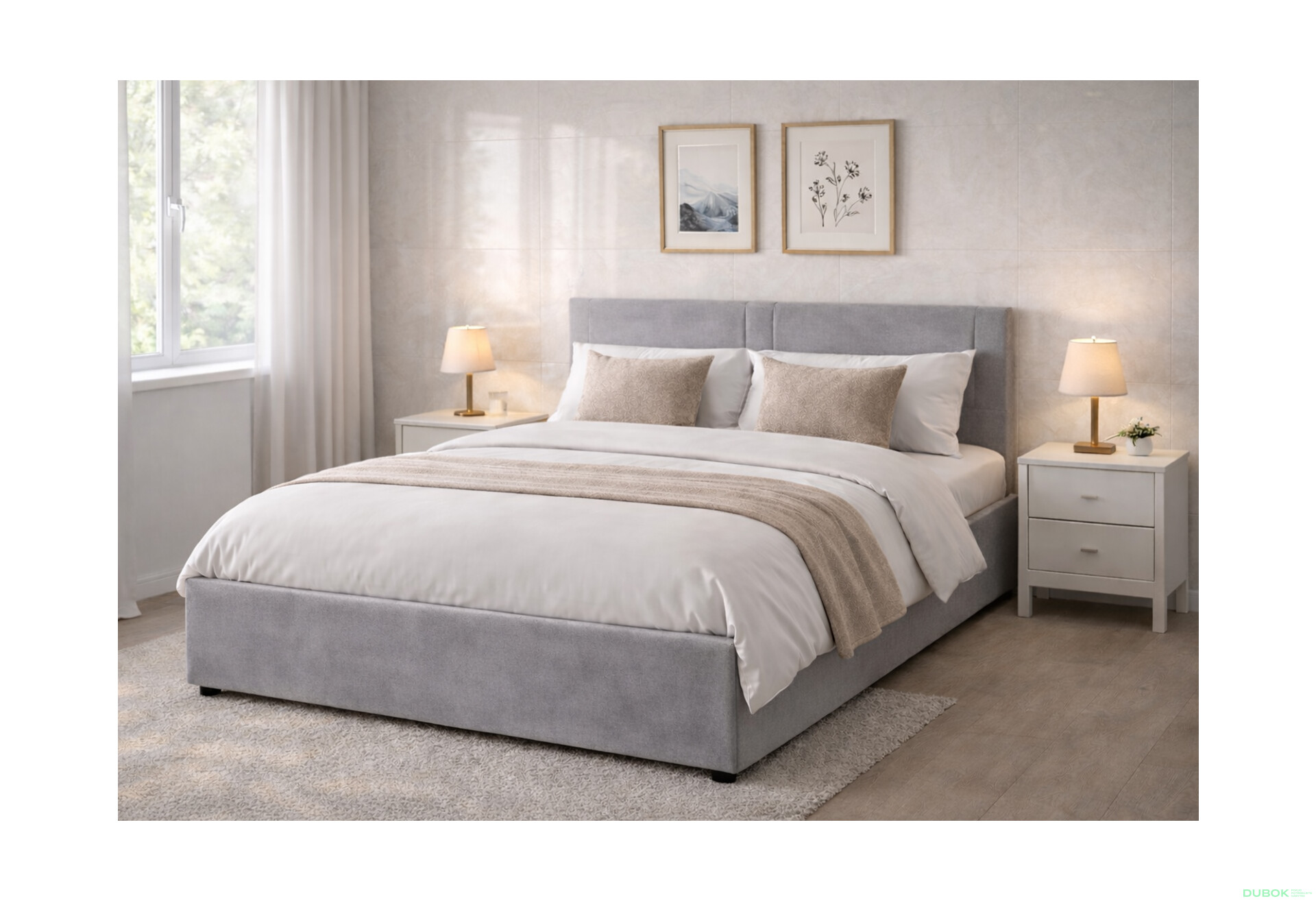 Fotografie 2 - Postel Fro Sol 140x200 Mono 246, šedá