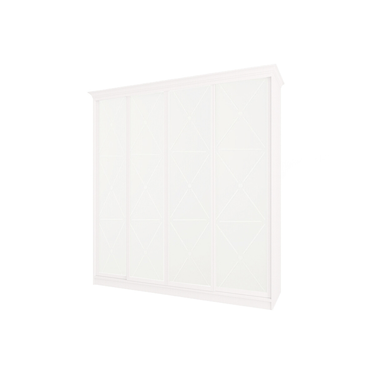 

Skříň Rim-Veneziano 4D 2.7 m bílá s římsou, fasádami DTD (s dekorem)