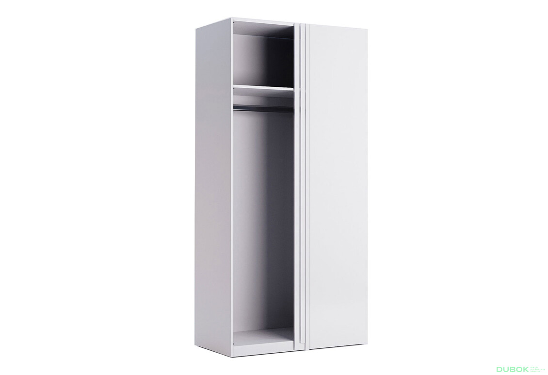 Korpus skříně Roh 90° Bílý lesk Idea