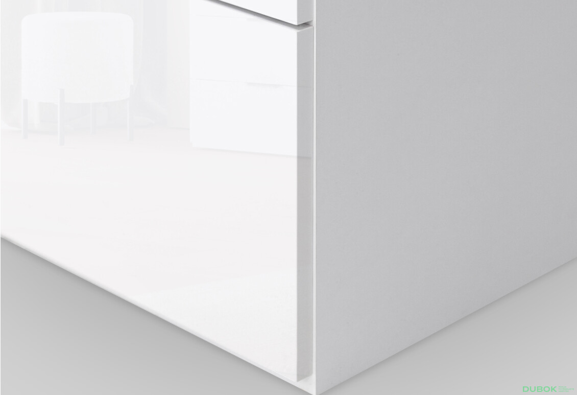 Fotografie 6 - Skříň 2dv 2šx Bez zrcadel bílý lesk Mila