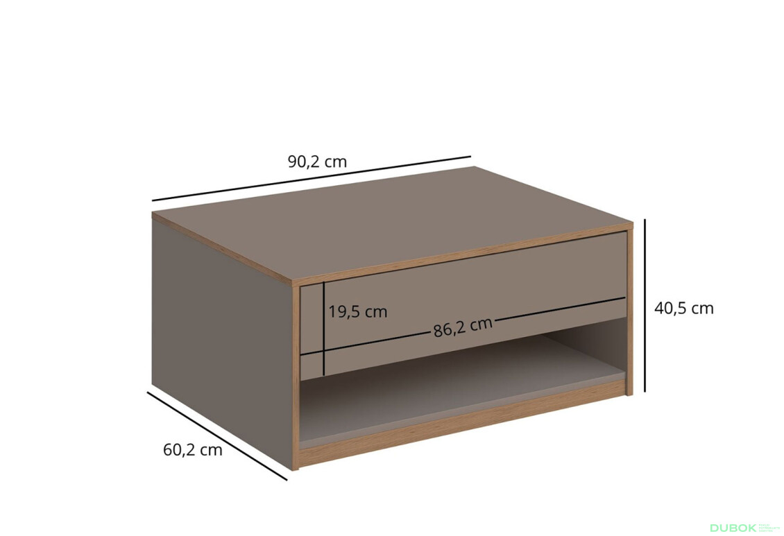 Konferenční stolek 1s/90 šedý kubanit Complex - Fotografie 6 Fotografie 6 - Konferenční stolek 1s/90 šedý kubanit Complex