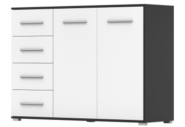 Komoda Frida 01 135 2D4S černý / bílý