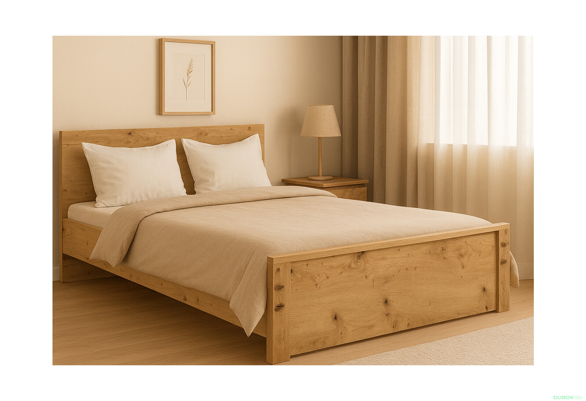 Fotografie 2 - Postel 140x200 dub artisan Ayson