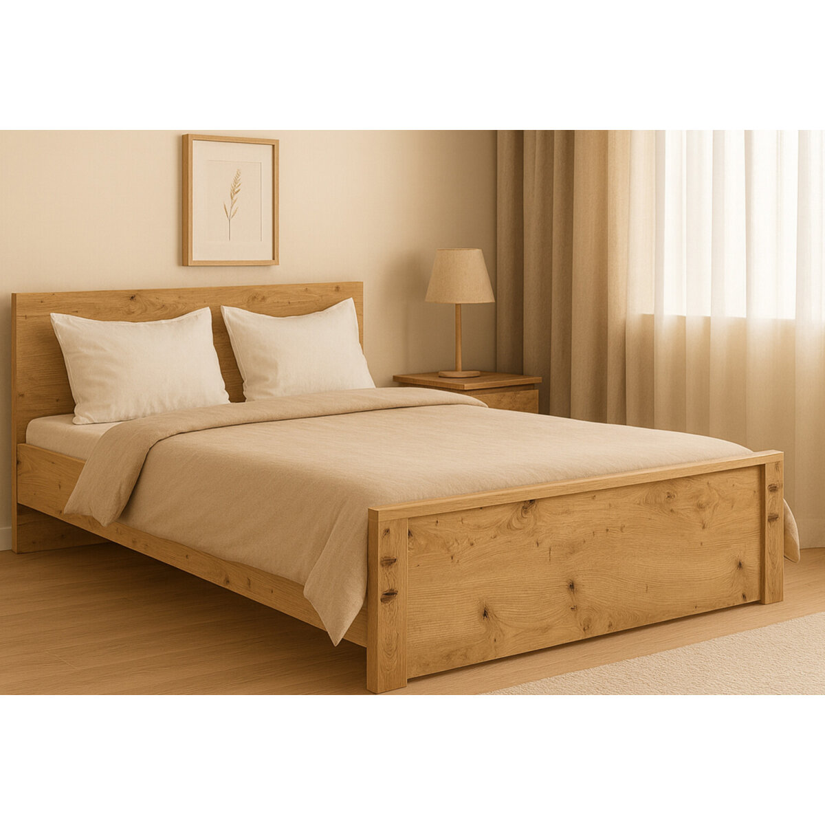Postel 140x200 dub artisan Ayson (obrázek 2)