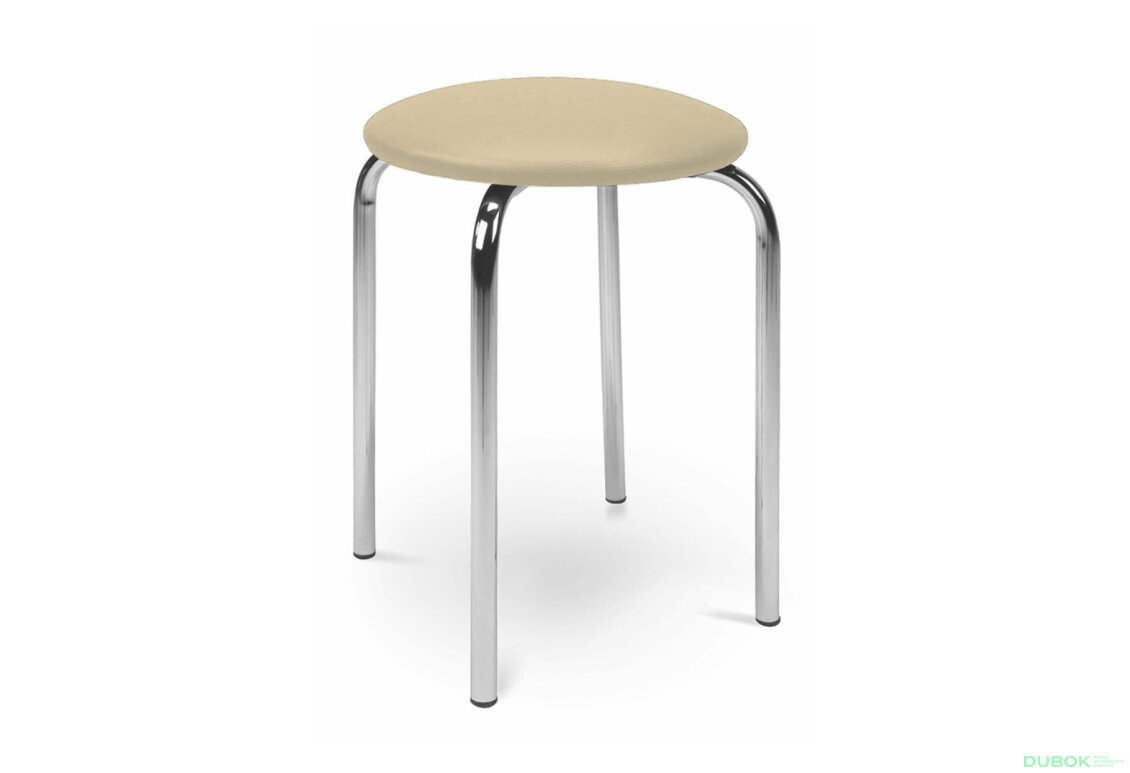 Stolička Chico chrom / V18 béž