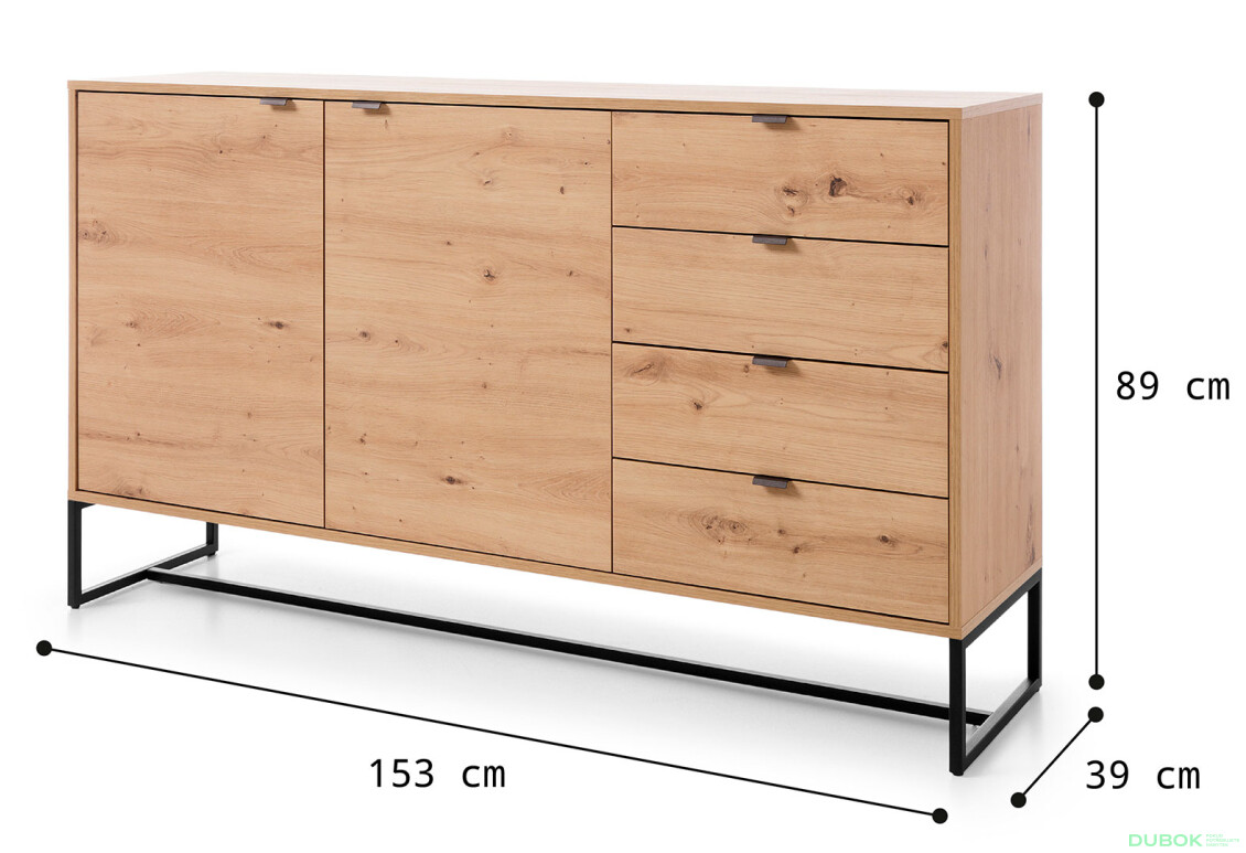 Komoda AK153 dub artisan Amber - Fotografie 11 Fotografie 11 - Komoda AK153 dub artisan Amber