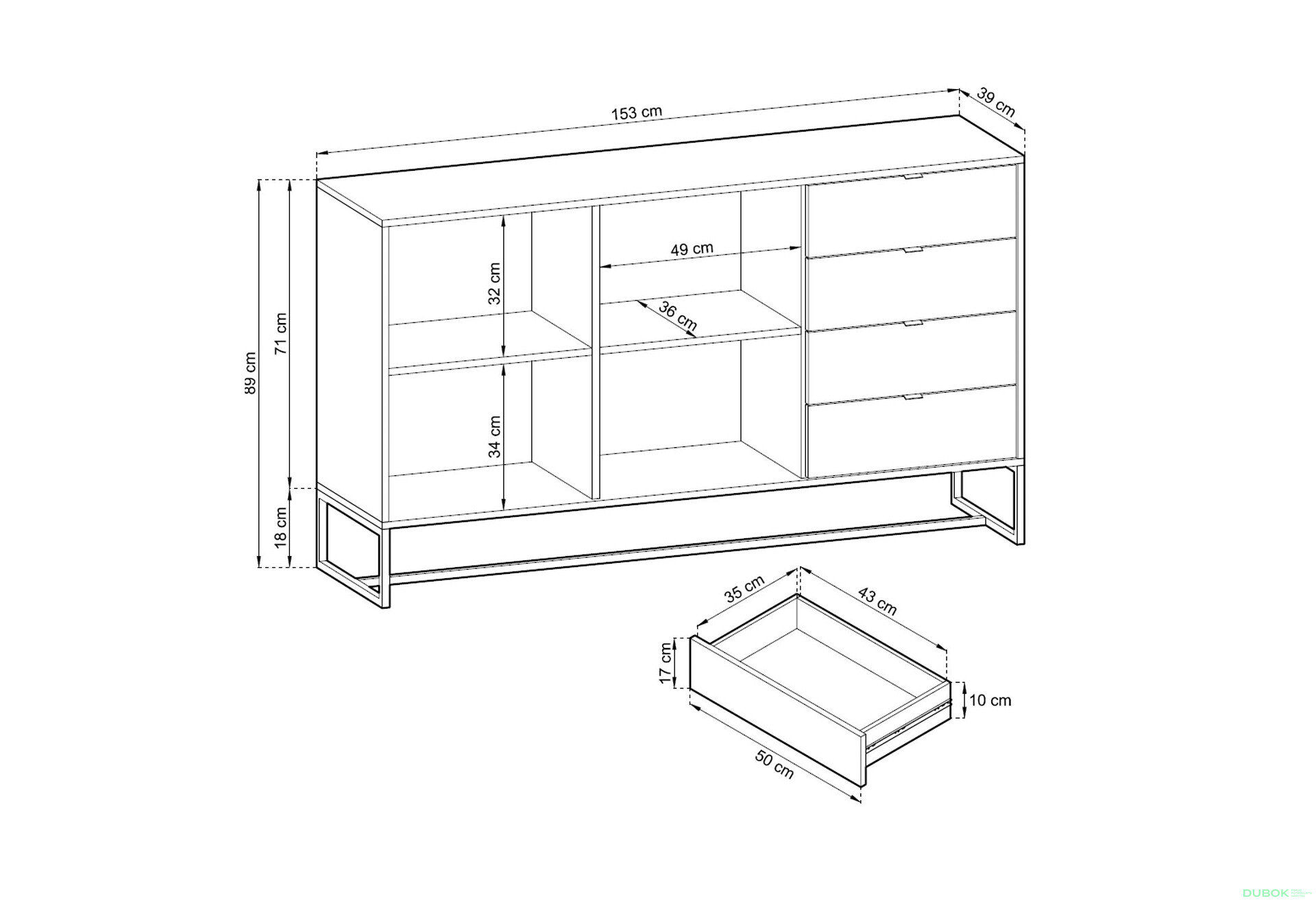 Komoda AK153 dub artisan Amber - Fotografie 12 Fotografie 12 - Komoda AK153 dub artisan Amber