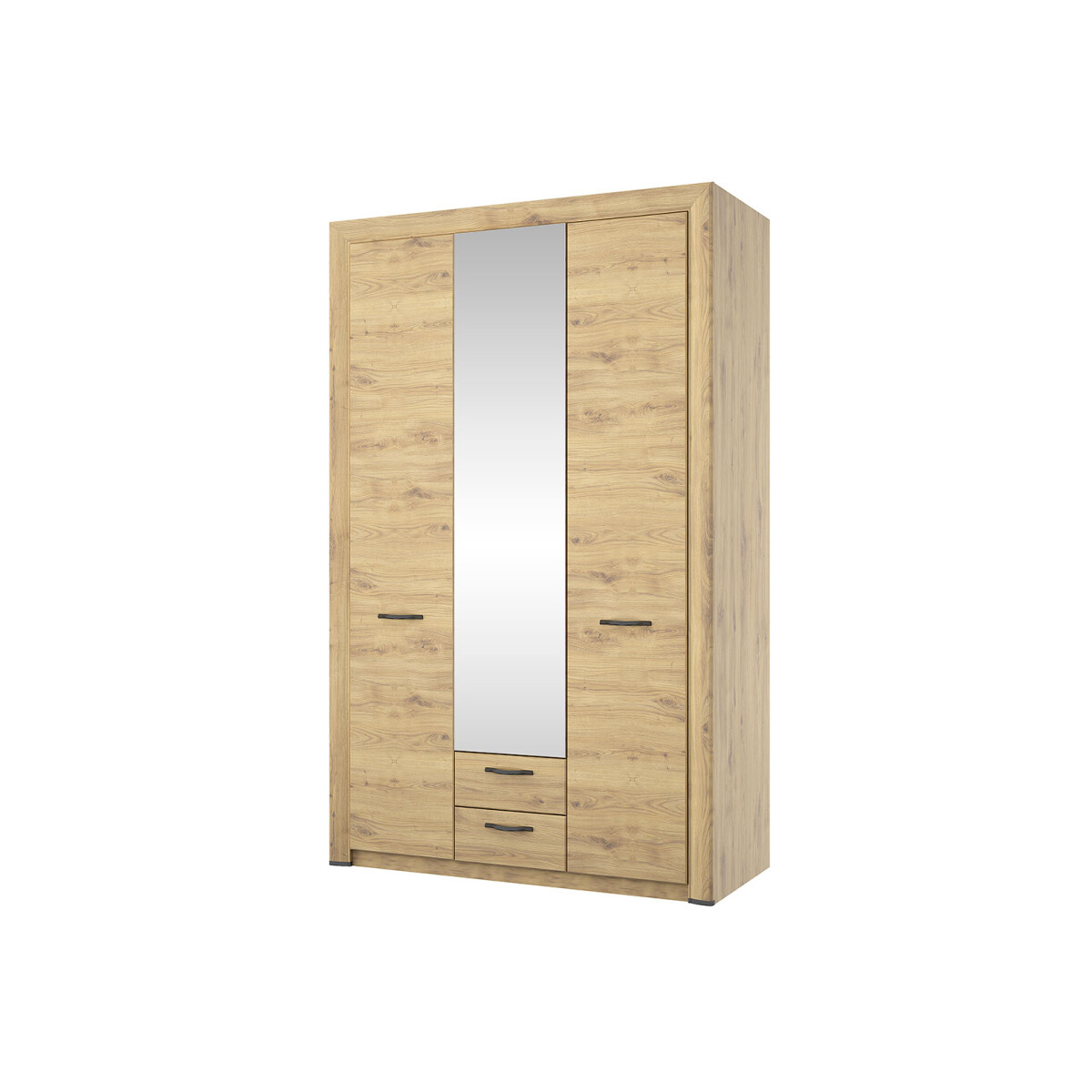 

Skříň třídveřová se zrcadlem a zásuvkami Sapori 135.8x217.1x60.3 cm Dub navarra