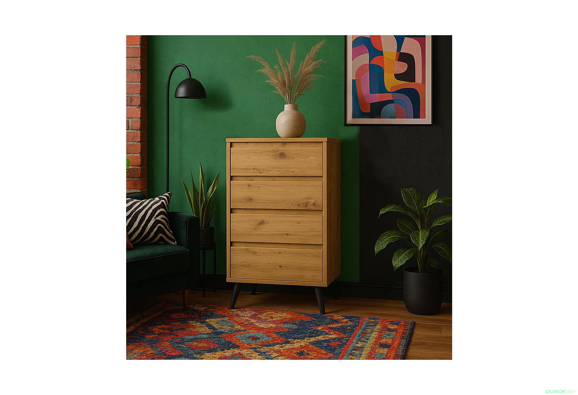 Komoda Borg 4s/70 dub artisan - Fotografie 3 Fotografie 3 - Komoda Borg 4s/70 dub artisan