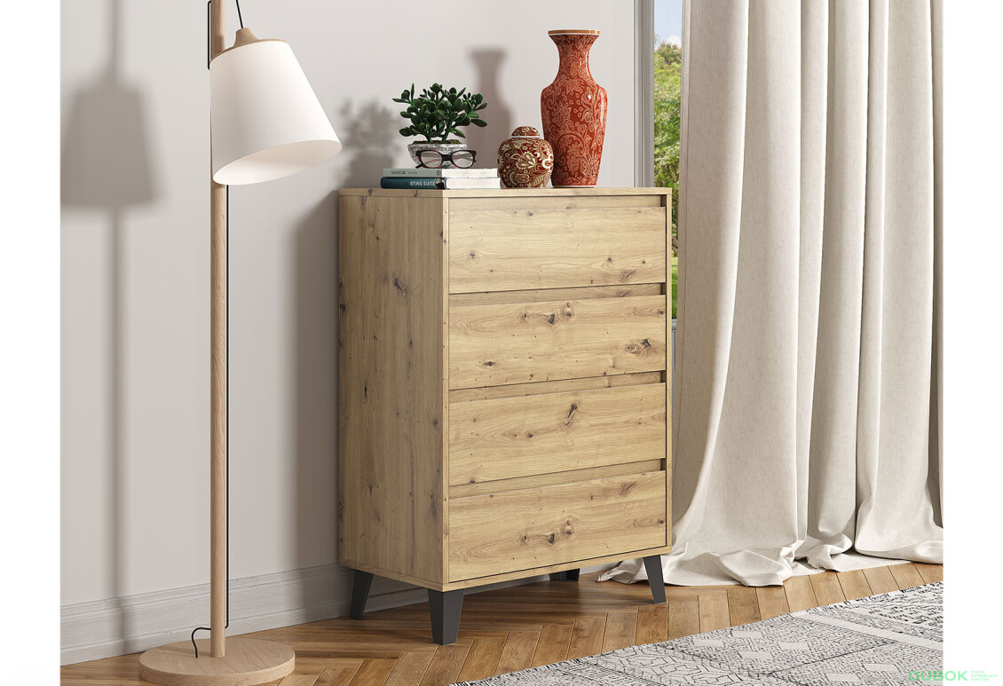 Komoda Borg 4s/70 dub artisan - Fotografie 2 Fotografie 2 - Komoda Borg 4s/70 dub artisan