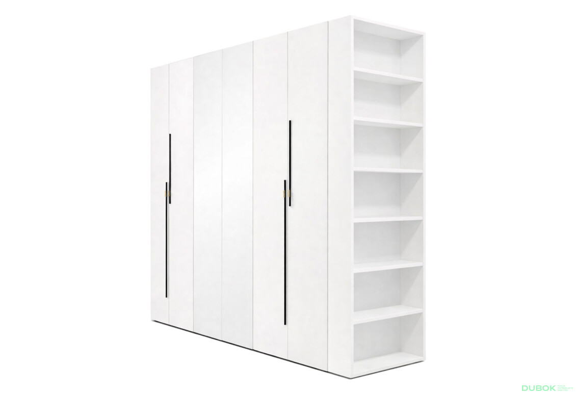 Skříň 6D 260 cm se zrcadlem nymphaea alba Space