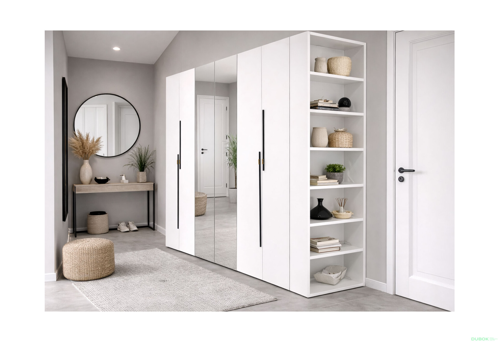 Fotografie 2 - Skříň 6D 260 cm se zrcadlem nymphaea alba Space