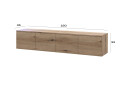Fotografie 6 - TV stolek Levía dub evoke 4dv 160x35x33
