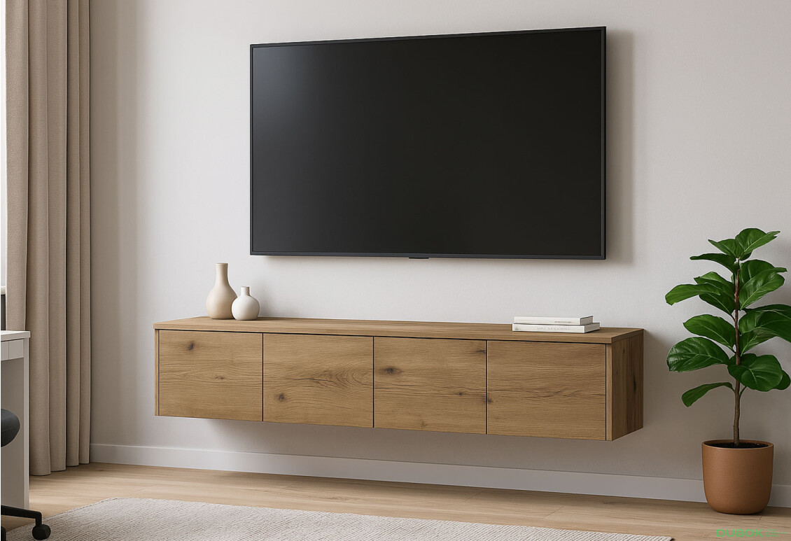 Fotografie 2 - TV stolek Levía dub evoke 4dv 160x35x33