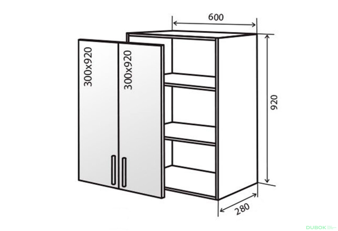 V46 Skříňka 2D 60 Vitrína AL Flat