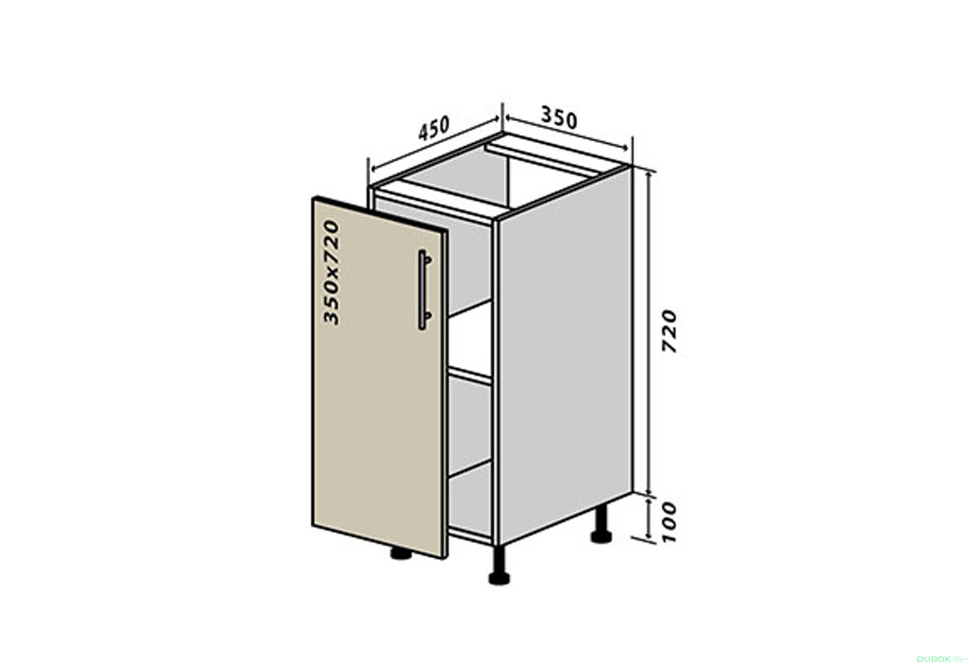 Fotografie 1 - N25 Skříňka 1D 35 Flat