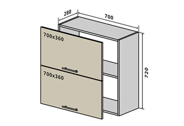 V90 Skříňka 2D 70 Flat
