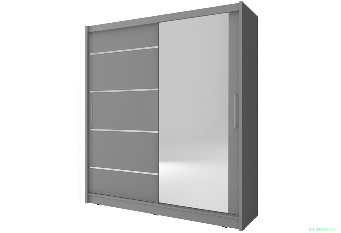 Skříň Maja I ALU 180 grafit