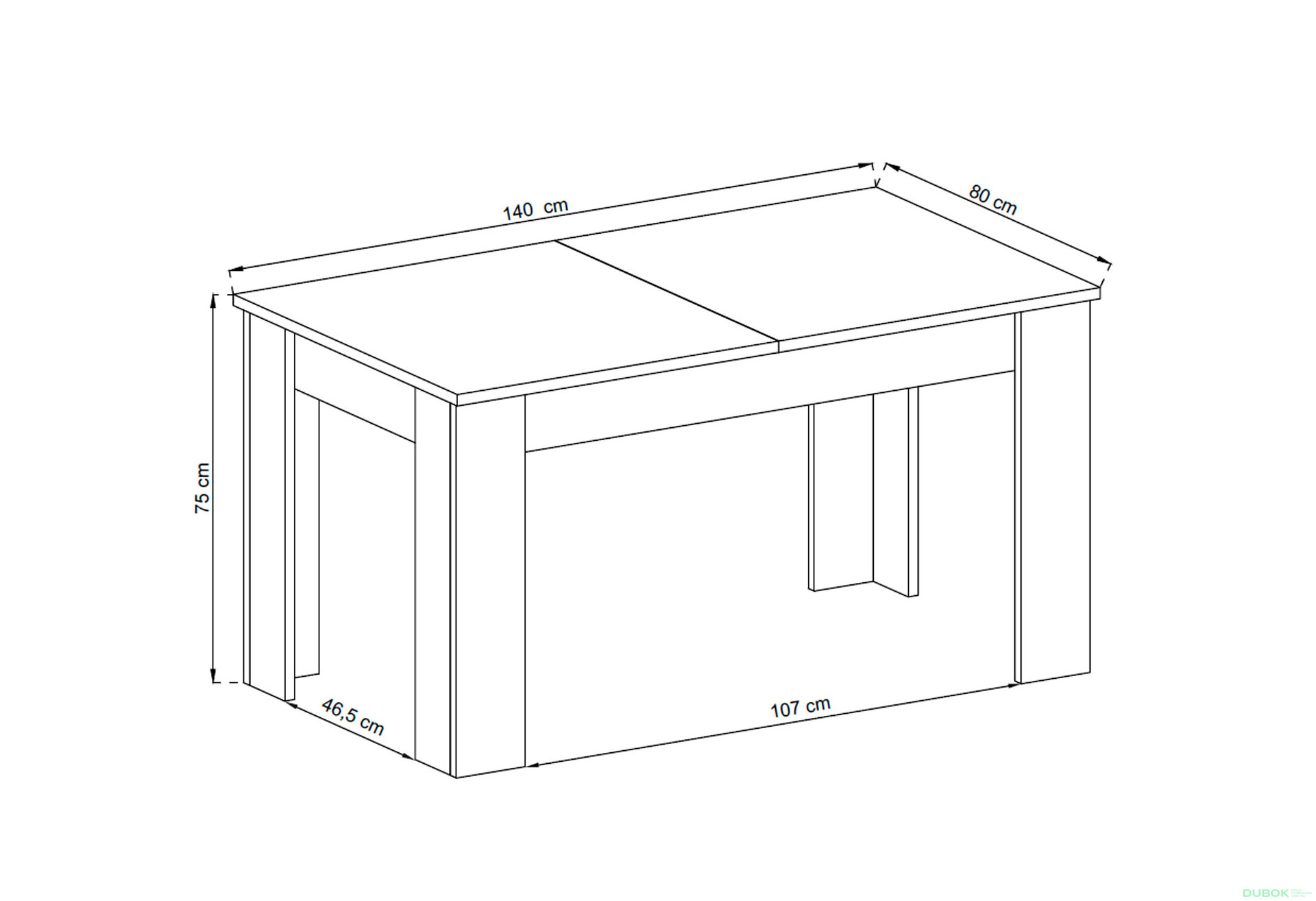 Fotografie 4 - Stůl L140 Sky country šedá